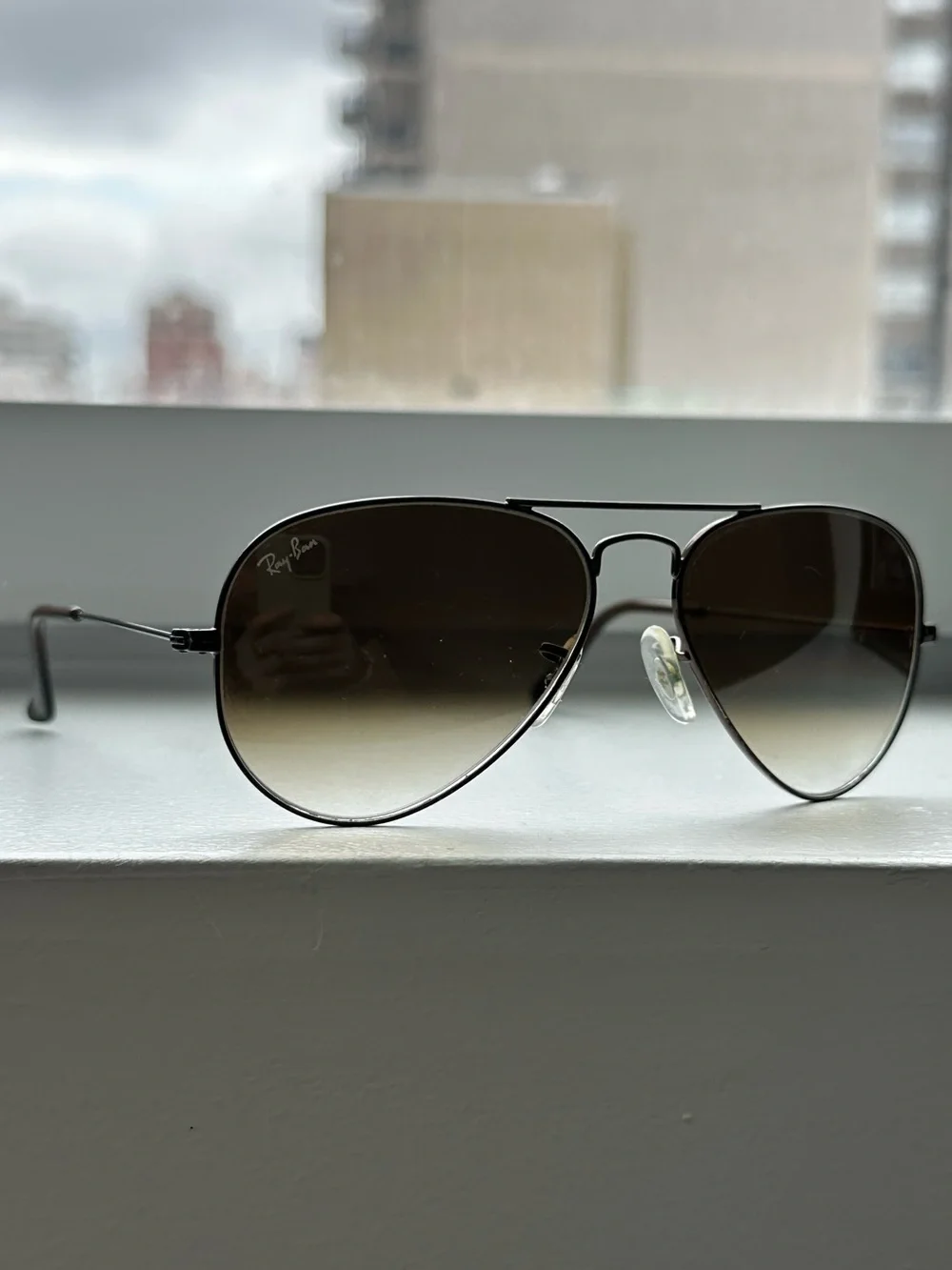 Ray-Ban Aviator Bronze Metal Brown Gradient Sunglasses (RB 3025)